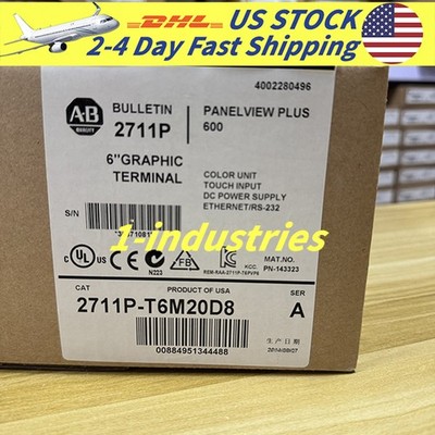 Brand new factory sealed Allen Bradley 2711P-T6M20D8/A PanelView Plus 600