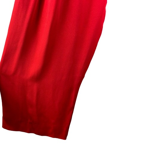 Anne Klein II Hosenanzug Damen Gr. 10 Rot Langarm Bluse Knopfleiste - Bild 14 von 14