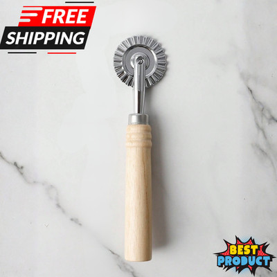 1p Dough Cutter Roller Metal Pie Pizza Bread Dough Scraper Baking Pastry Kitchen