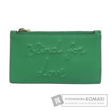 GUCCI 451184 Coin Card Case Embossed Logo Coin Case Calf Women s Used From Japan