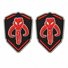 Mythosaur Skull Bounty Hunter Boba Patch 2PC SET PVC HOOK BACKING 3.5 inch BN2