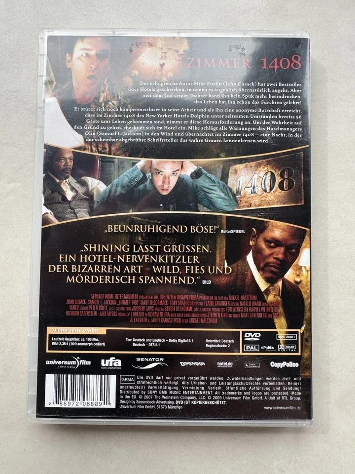 Zimmer 1408 | John Cusack | Samuel L. Jackson | Stephen King | DVD - Bild 2 von 2