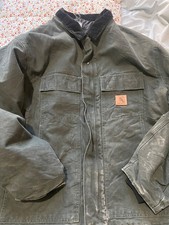Carhartt Jacket Mens Size 2XL Artic Quilt Lined Coat Moss Heavy C26-MOS EUC