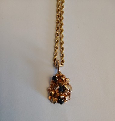 14 KARAT GOLD ANHÄNGER mit 14K KETTE - Herren - Damen