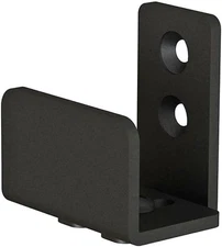 Matte Black Floor Guide Wall Mount Sliding Barn Door Hardware up to 1-3/8"W 1-1/