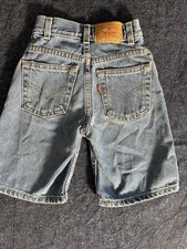 Levis 550 Jean Shorts Youth Size 7 Denim Light Wash Relaxed Fit Kids Jeans