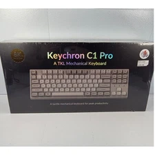 Keychron C1 Pro TKL Mechanical Keyboard Red Linear Silent Switches 8000Hz Rate
