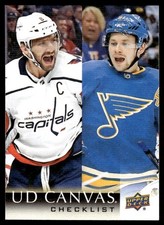 Alex Ovechkin Tarasenko Checklist #C210 2019-20 Upper Deck UD Canvas Washington