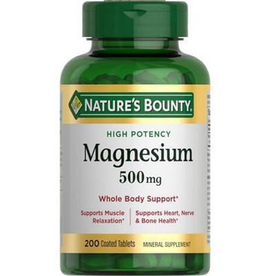 Magnesium, Bone and Muscle Health, Whole Body Support, Tablets,500 Mg,200 Ct-USA
