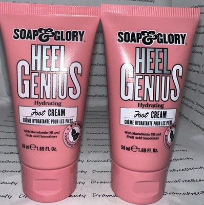 Soap & Glory HEEL GENIUS Hydrating Foot Cream 50 ml./1.69 fl.oz. Travel Mini Lot