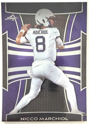 2025 Leaf Metal Football Purple Nicco Marchiol #B-133 Northwestern Wildcats