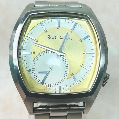 Paul Smith Tonneau Chronograph gelbes Zifferblatt Uhr aus Japan