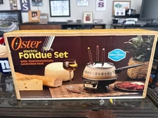Vintage Oster 681 FLAME Electric Fondue Set Aluminum BRAND NEW IN BOX