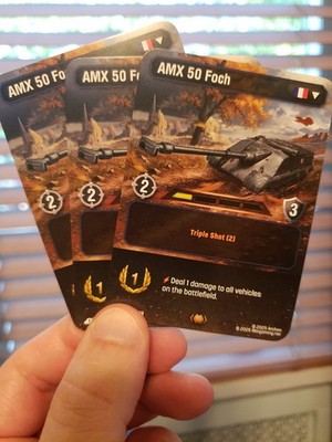 x3 AMX 50 Foch #138 RARE - World of Tanks TCG - First Strike