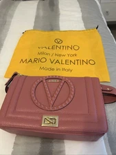 Mario Valentino Shoulder Pink Leather Handbag Alice Rock New Dust Bag