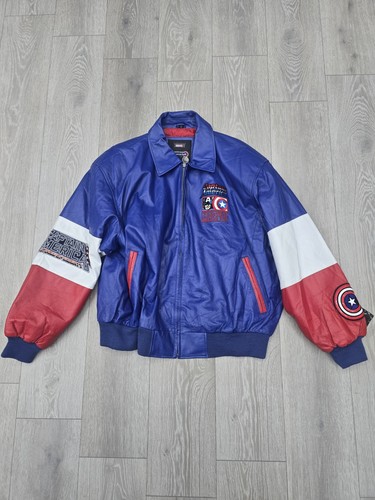 Ultimate Marvel Captain America Genuine Leather Same Worn By Michael Jackson - Picture 1 of 13