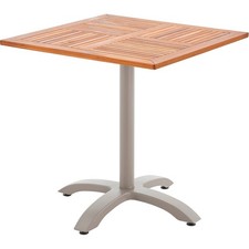 Global Industrial 27-1/2" Square Outdoor Teakwood Café Table Tan
