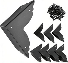 Antique Bronze Metal Corner Protectors for Furniture, 8Pcs Edge Guards for Coffe