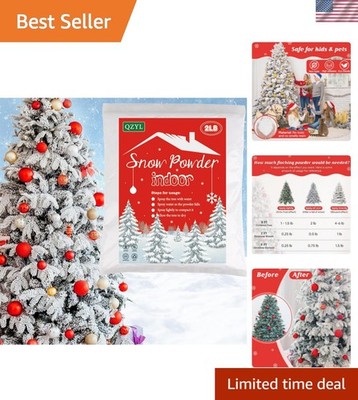 Self-Adhesive Snow Flocking Powder for Stunning Holiday Tree & Wreath Decor