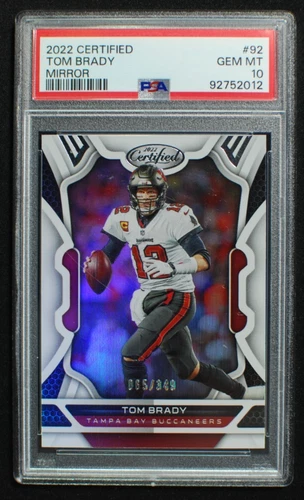 🌟 TOM BRADY - 2022 Panini Certified #92 MIRROR HOF /349 - GEM MINT PSA 10