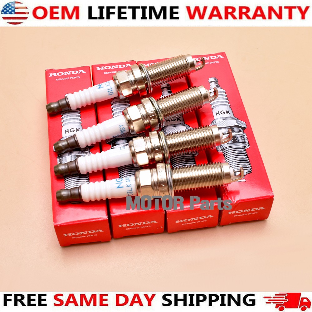 4PCS Genuine NGK 12290-6A0-A01 Spark Plug DILKAR8P8SY For Honda Civic CR-V 92411