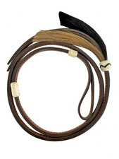 Showman 4' Leather Over Under Whip w/ Horse Hair Tassel