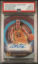 Caitlin Clark  2022 Bowman U Inception Iowa PSA Mint 9 Auto 10 WNBA