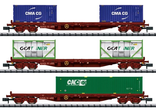 Minitrix 15072  N  Containertragwagen-Set Rs Ep. VI SNCF | Condition: Neu