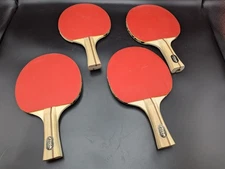 SET OF 4 STIGA PING PONG PADDLES BLACK RED SOFT TOUCH PRO TABLE TENNIS VINTAGE