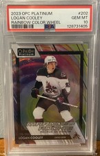 2023 OPC Platinum Logan Cooley Rookie Rainbow Color Wheel PSA 10 POP 3 Utah