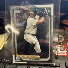 2024 Topps Bowman Draft - Chrome 1st Bowman Nick Kurtz Athletics #BDC-56