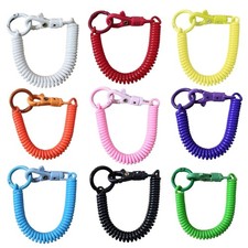Stretchy Spirals Keyring, Retractable Keychain Coil Spring Keychain Key Holder