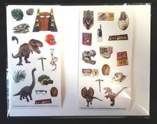 JURASSIC PARK Stickers Sheets 2 Sheet UNUSED