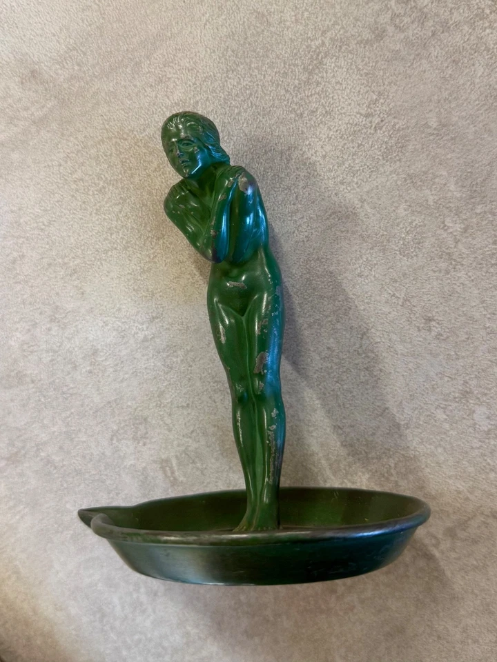 Statuette statue sculpture Max Le Verrier "La Frileuse" - Photo 1/4