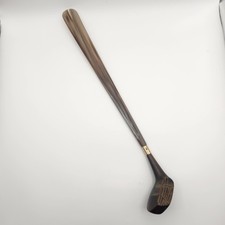 Shoehorn 21" Long Handle Golf Club Made in Italy Wood Head Marbled Brown Plastic
