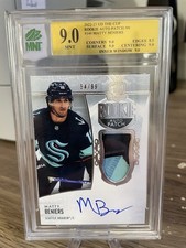 2022 23 UD The Cup #146 Matty Beniers MNT 9 Auto 10 Patch Rookie RC /99 3 colors