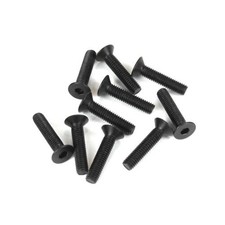 TEKNO RC TKR1323 M3x10mm Flat Head Screws (black, 10pcs)