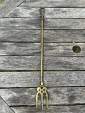 Vintage Brass Toasting Fork 49cm Made In England.