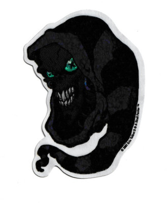 Green-Eyed Grinning Skull Factor Sticker #3 of 15 2001 Eric Talbot