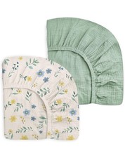 Crib Sheets for Baby Boy Girl 2 Pack, Fitted Crib Mattress Sheet 28" x 52", M...