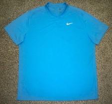 Men's NIKE GOLF Dri-Fit Polo XL SKY BLUE w/White Swoosh