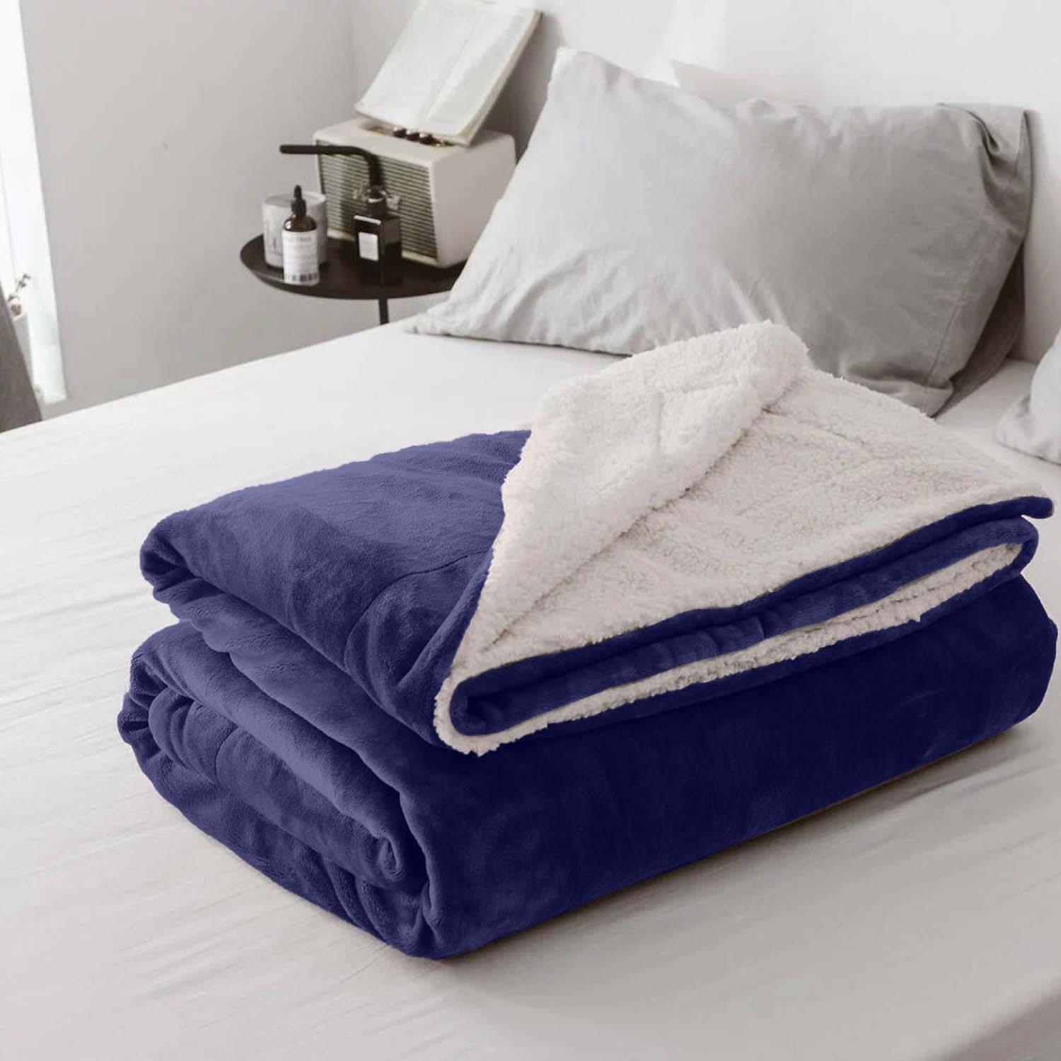 For Winter Ultra Soft Warm Sherpa Bedding Throw Twin Queen