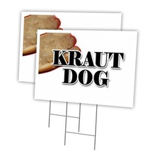 Kraut Hot Dog Multi-Pack of Yard Signs  Stake outdoor plastic coroplast window