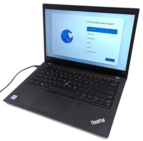 Lenovo ThinkPad T490 14" Laptop i5-8265U 1.60GHz 16GB RAM 256GB NVMe Windows 11