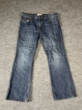 Aeropostale Jeans Mens 34x30 Blue Denim Bootcut Slim Driggs Low Aero 34 Y2K
