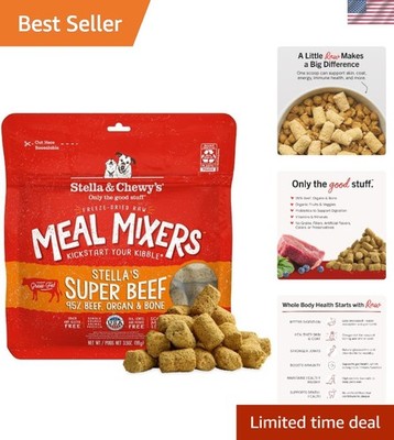 Freeze-Dried Raw Beef Meal Topper - No Grains, Just Pure Nutrition - 3.5 Oz