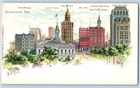 1900 New York City Postcard Newspaper Row City Hall The World Tribune Building