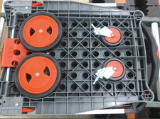 CLAX Multi Use Functional Collapsible Cart Folding Shopping Red - New Open Box