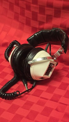 Vintage Krystal HS-1000D Stereo Headphones Japan   Volume Control, Rare