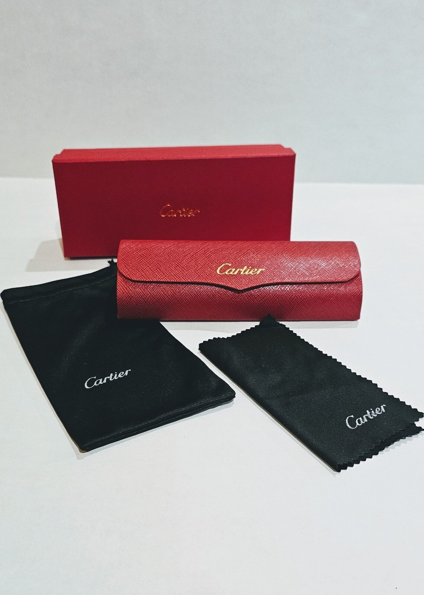 Cartier ブラック サングラス ケース付き Cartier カルティエサングラス ケース付属品付き - メルカリ